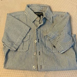 EUC Boys U.S. Polo Assn. Short Sleeve Oxford Green and White Size 8